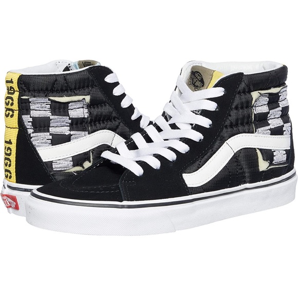 Rare Vans Sk8-Hi Mixed Quilting Core, Blue/Yellow Tongue 1966, Men 8, Women 9.5 - Picture 2 of 9